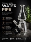 Grav Clear Glass Water Pipe     Premium Glass Display Piece     New