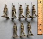 8 Vintage Original 1960s Marx 54mm Wwii Battleground Us Army Soldiers Marching