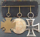    11171    German Post Ww1 Mounted Medal Group Iron Cross Ii  Class Baden War Medal