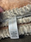 Chickpea Baby Blanket Pink Light White tan Ribbed Trim 30 x 36  Plush Soft Lovey