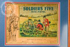 Framed    soldiers Five With Pistol    Game By Milton Bradley     Complete With Pieces