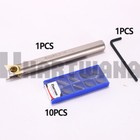Lathe Grooving Tool Face Grooving Tool Facng Holder Groove Insert Mgmn300 10pcs