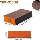 8 Pack 180 Grit Sanding Sponge  Wet And Dry Dual-use Washable And Reusable Hand