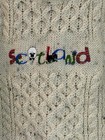 Vtg Highland Home Industries Kids Wool Sweater Scotland Cable Knit Sheep Sz 3-4