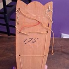 Handmade Cradleboard Doll On Wood Board W  Beadwork  Hand-painted Face  Signed