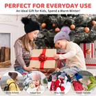 Winter Hat For Kids Toddler Girls Double Pom Pom Warm Fleece Lined Beanie