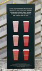 Starbucks 2019 Winter Holiday Christmas Reusable Hot 6 Cups W  Lids New In Box 