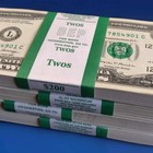 Stack Of 100 Pcs  2 Bills 2017 s  Unc And Sequential With Multiple Fancy Notes