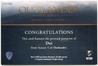 Czx Outlander Season 5 Os-dr1 Oversized Pawtograph Autograph Card Pawprint Dui