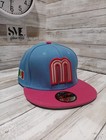 New Era Mexico Wbc Sky Blue pink 59fifty Fitted Hat  sz 7 1 2 
