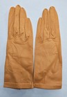 Vintage Ladies kids Lavabile Orange Leather Gloves Size 7 New Without Tags