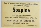Cute 1880   s Era Soapine  Providence R  I  Victorian Trade Card  