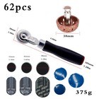 Tire Punctures Repair Kit Diy Flat Home Plug Patch Roller Tool For Car Truck