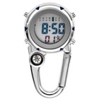 Backpack Clip On Band Carabiner Digital Sports Fob Watch Luminous For Hikers Vq