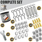 1 16 Inch Stainless Steel Cable 100ft With M5 1 16  100ft Wire Rope Kit