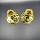 Vintage Baldwin Solid Brass Candle Holders Pair 3  Made In Usa Classic Home