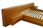 King Danish Modern Teak Platform Bed W  Nightstands By Nordisk Andels Mcm