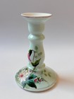 Antique Porcelain Candlestick Hand Painted Floral Mint Green Candle Holder 5 5 