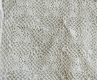 Vintage Pillow Sham Standard White Crochet Lace Overlay Cotton 19    X 25   