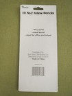 Penway Yellow Wood Pencils No  2 Unsharpened With Erasers  10 Pencils In Box