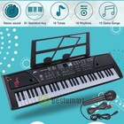 Beginner 61 Key Music Electronic Keyboard Electric Digital Piano W  Stand   Mic