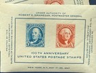 Us Stamp Souvenir Sheet  100th Anniversary Of Us Postage Stamps 1947 Mnh Sc 948