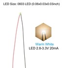0603 Pre-wired Micro Led 25pcs  2 8-3 3v Emitting Diodes Warm White