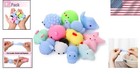 Adorable 12 Pack Assorted Pastel Animal Squishy Toys - Stress Relief Fun
