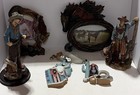 Western Cowboy Decor Lot Figurines Horse Frames Boots Ranch Rustic Set
