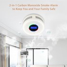 6 Pack Upgraded Interlinked Smoke Carbon Monoxide Detector  Battery Powered