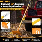 Steel Fire Rake Hoe With 48  Fiberglass Handle For Forestry Landscaping Yard