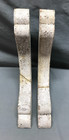 Pair Shabby White 10x13 Wood Chic Decorative Porch Brackets Vtg Corbels 1788-25b