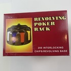 Vtg Legend Sports Deluxe Poker Chips And Rack Revolving Base 200 Interlocking