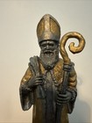 Michael Ricker Pewter W Gold Accents St  Nicholas Santa Figurine Signed Numbered