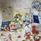 Lot Of 50 Vintage Greeting Cards Birthday Ephemera Baby Marriage Christmas Craft