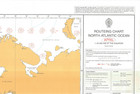 5124 4  Routeing Chart North Atlantic Ocean April Chart Map Maritime Admiralty