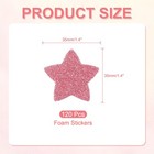 1 4 x1 4  Star Foam Stickers  120pcs Eva Self Adhesive Foam Shape Sticker  Pink