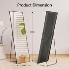 59 x16  Large Floor Mirror Standing Mirror Full Body For Home Wall Decor Black