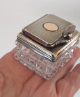 William Iv Travelling Inkwell  Silver   Glass London 1825 A Douglas   Gold Disc