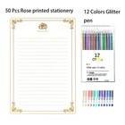 Romantic Littles 62pcs Rose Gold Letter Writing Stationery Set     50 A4 Vintag   