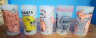 5  Vintage Hazel Atlas State Souvenir Frosted Glasses 5   Tall  Collectible
