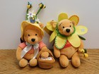 Vintage 1990s Lot Of The Disney Store 8  Winnie Pooh Bean Bag Plush New W  Tags
