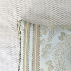 Croscill Soft Aqua Blue Gold Wisteria Floral Jacquard Throw Pillow Tassel Single