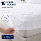 100  Waterproof Mattress Protector Quilted Mattress Pad Cover Breathable Fitted
