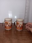 Vintage Aluminum 4  Christmas Salt And Pepper Shakers  Santa