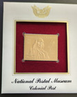 1993 First Day Of Issue Postal Museum  Colonial Post W 22k Gold Replica Stamp