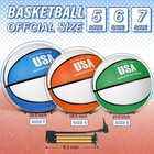 6 Pcs Official Basketball Indoor Outdoor 2 Color Printed Rubber Basketball Wi   