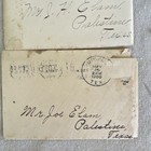 Antique 1906 1909 Letters Palestine Texas Lot Of  2 Included To Joe Elam