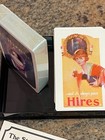 Vtg Hires Root Beer Playing Cards Double Deck Bridge Deck Plastic Case