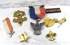 Vintage Boy Scouts Of America Medal Pin Lot Eagle Enamel Heart Ribbon Arrow 1940